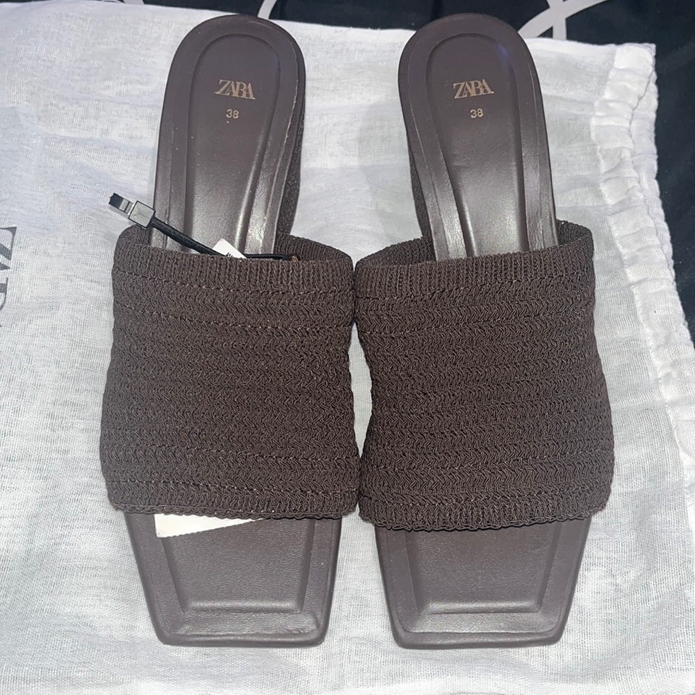 Zara slide wedges